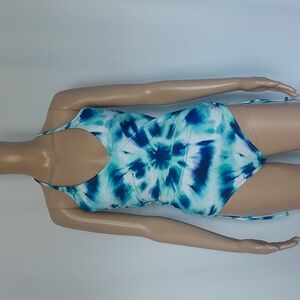 Tournesol women's  swimsuit one piece Bathing suit V-neck‎ tie Dye size S